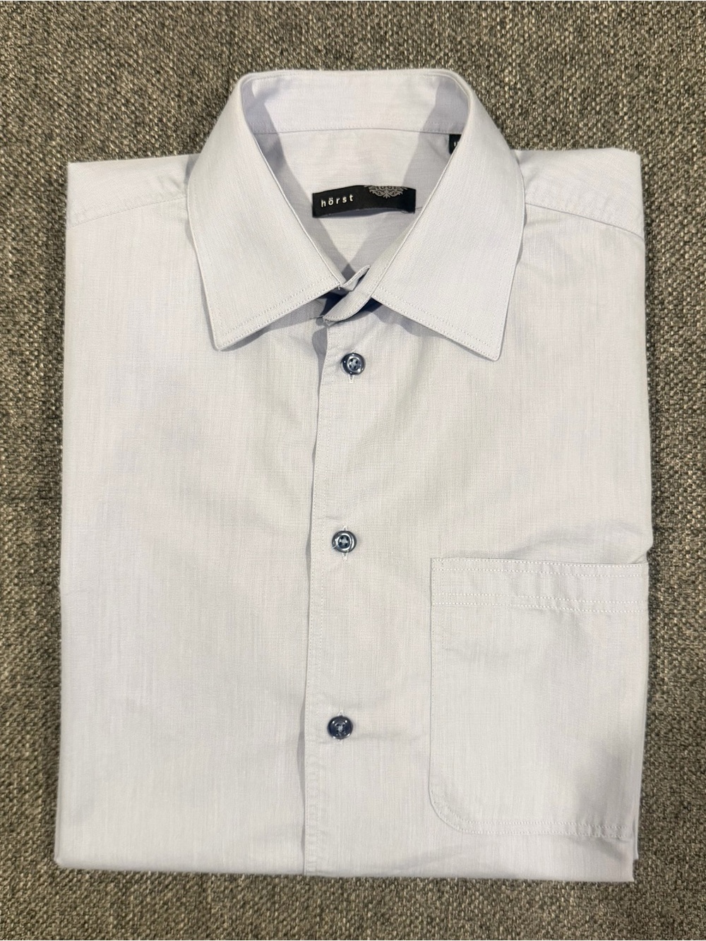 Men's Light Gray Dress Shirt with Point Collar